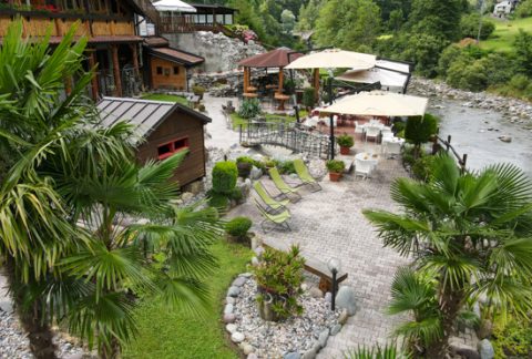 giardino del Ristorante Pizzeria Moral Lenna