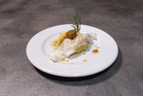 Antipasto polenta e lardo